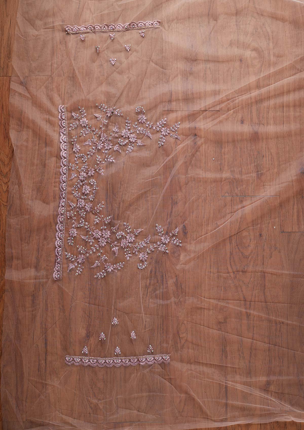 Lavender Stonework Net Designer Saree - koskii