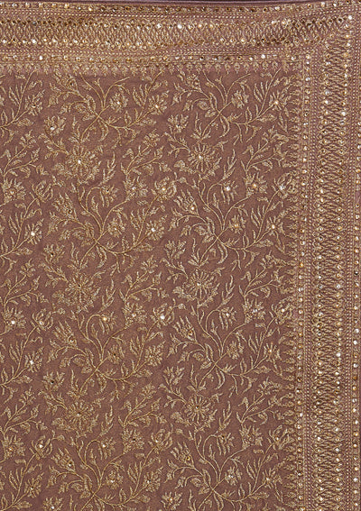 Lavender Zariwork Georgette Saree-Koskii