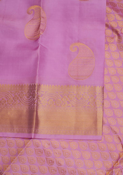 Lavender Zariwork Pure Silk Designer Saree - Koskii