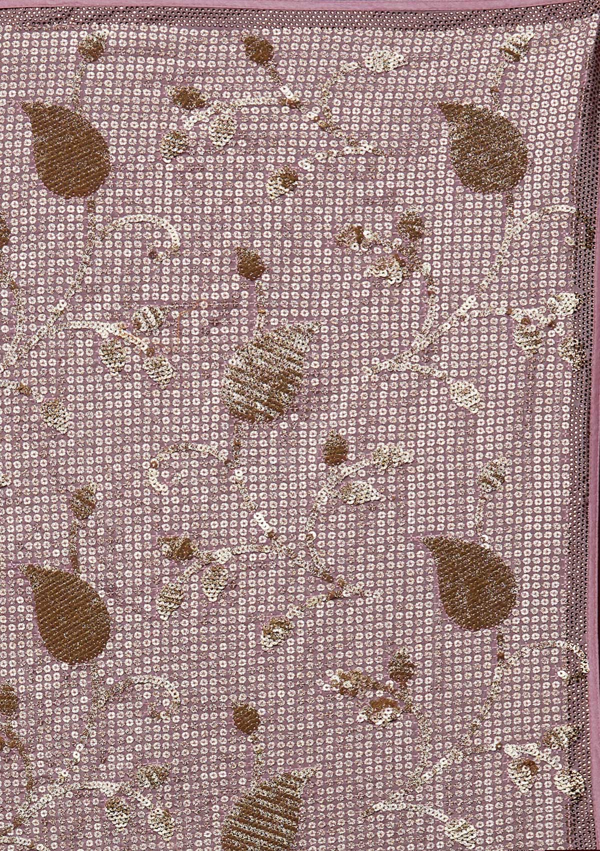 Lavender Zariwork Semi Crepe Saree-Koskii