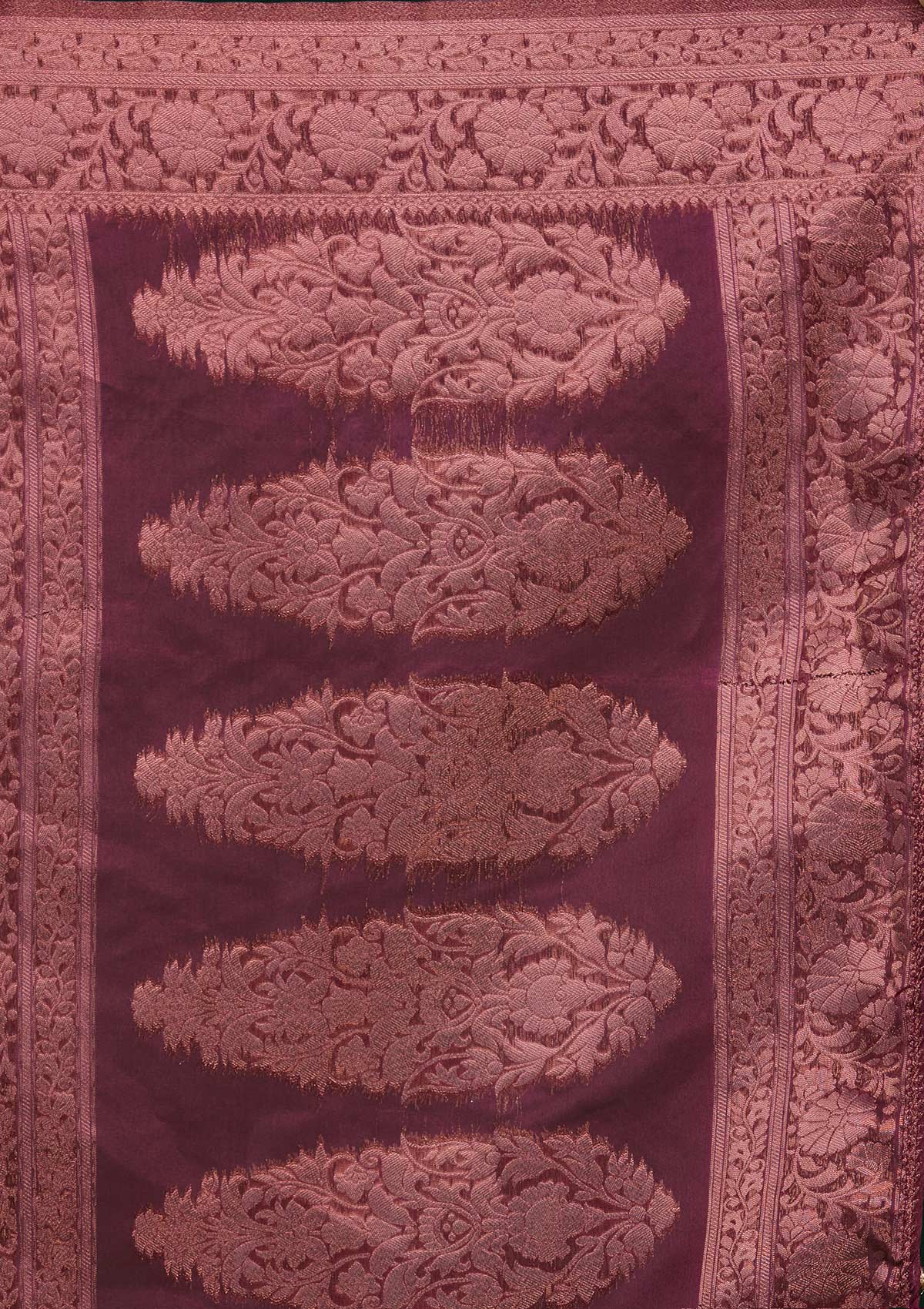Lavender Zariwork Taffeta Silk Saree - Koskii