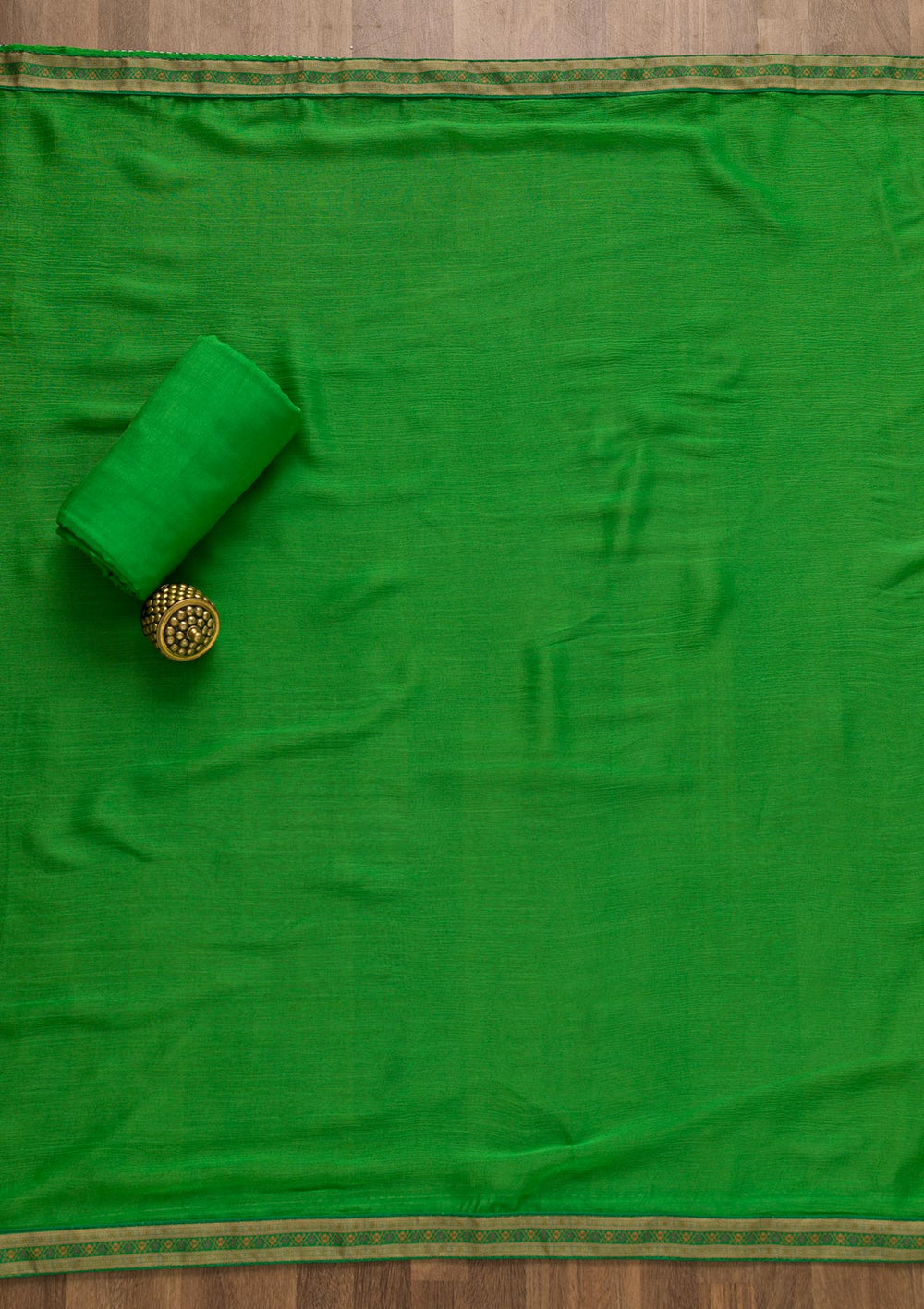 Leaf Green Soft Silk Printed Unstitched Salwar Suit-Koskii
