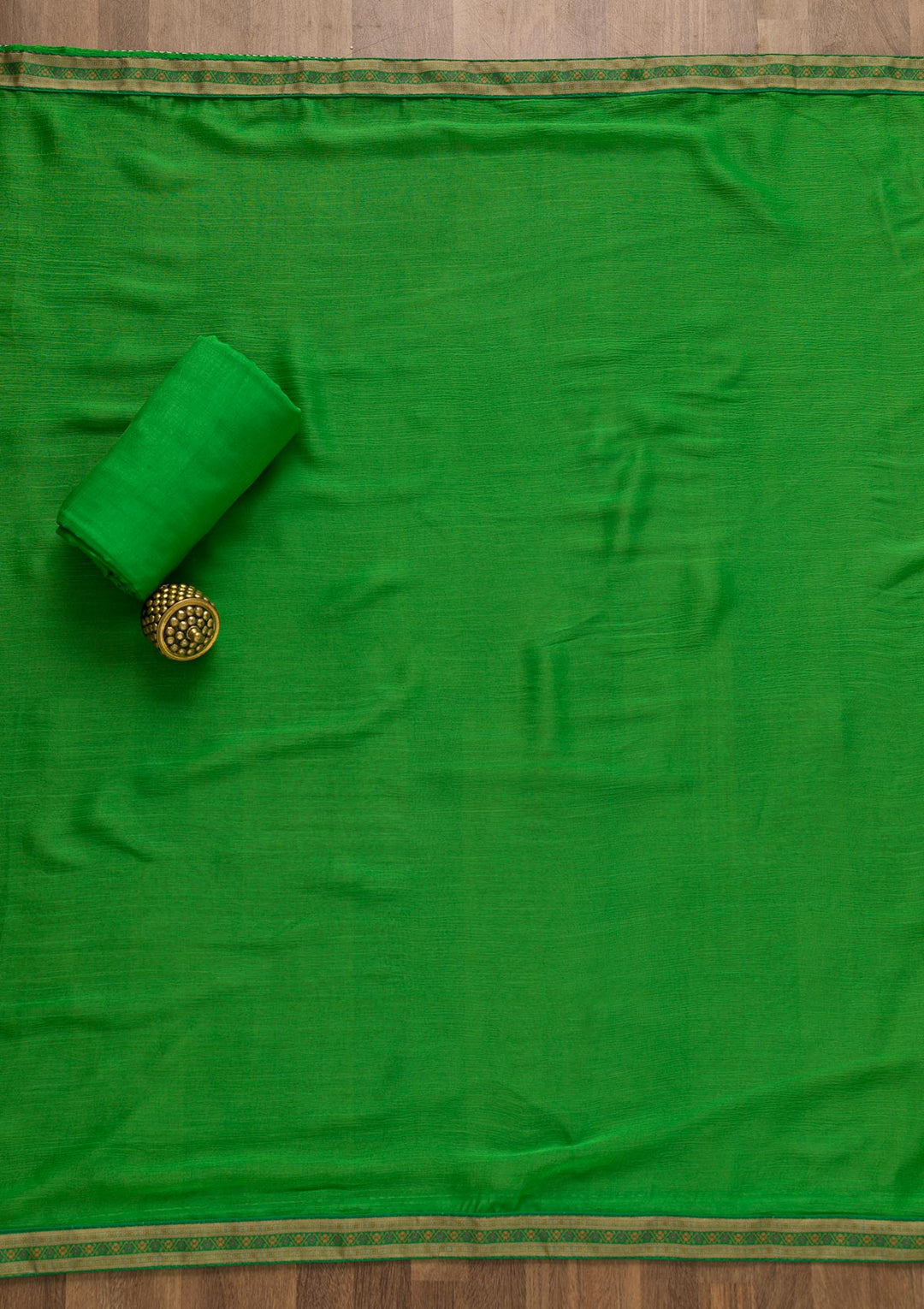 Leaf Green Soft Silk Printed Unstitched Salwar Suit-Koskii