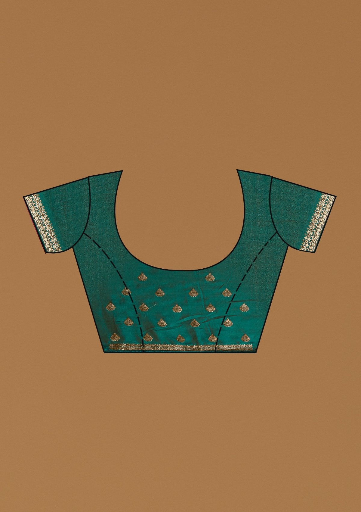 Leaf Green Zariwork Art Silk Designer Saree - koskii