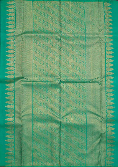 Leaf Green Zariwork Pure Silk Designer Saree - koskii