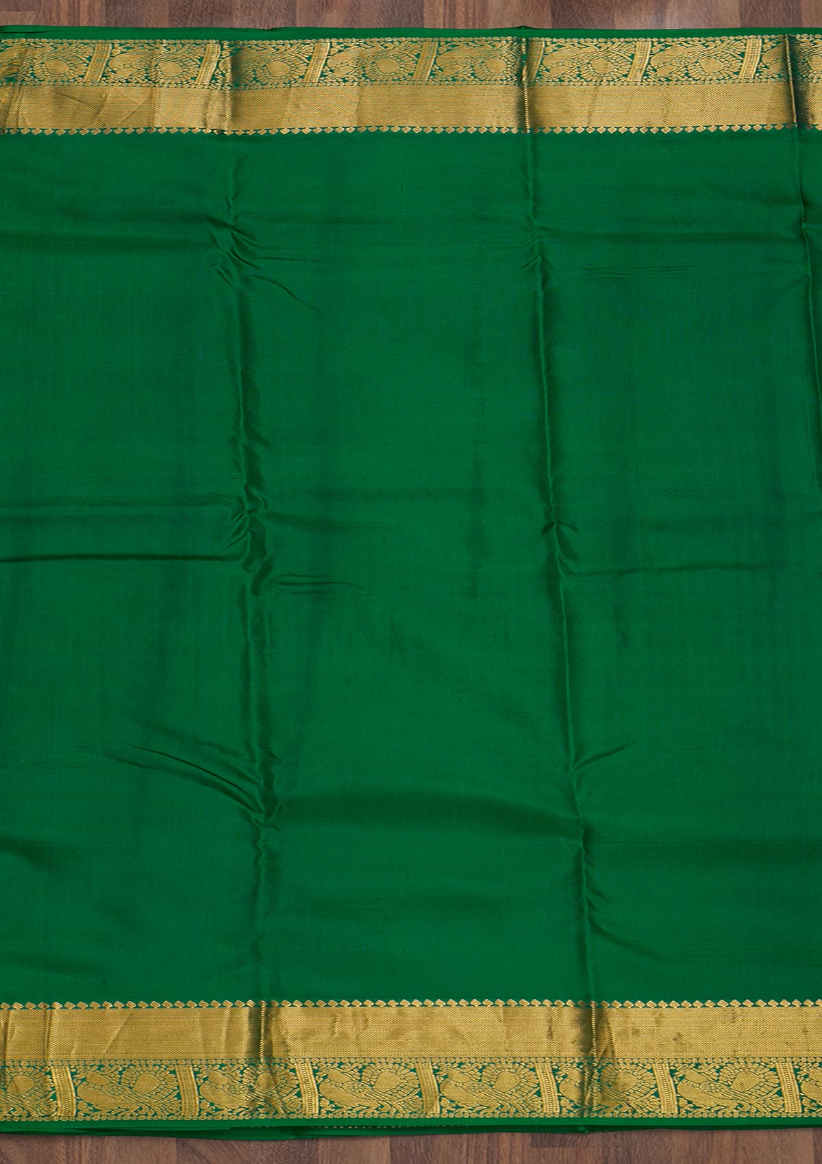Leaf Green Zariwork Pure Silk Saree-Koskii