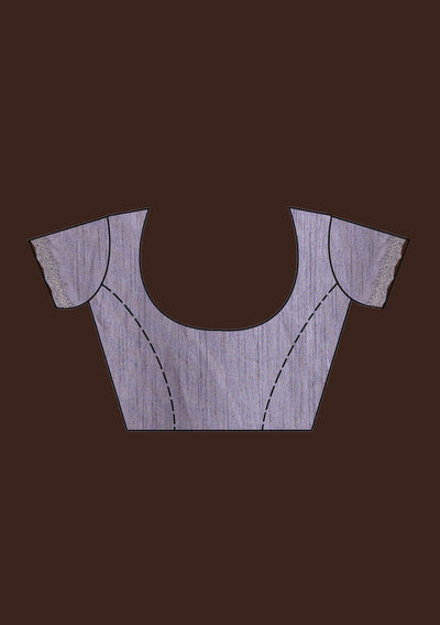Light Grey Mirrorwork Net Saree-Koskii