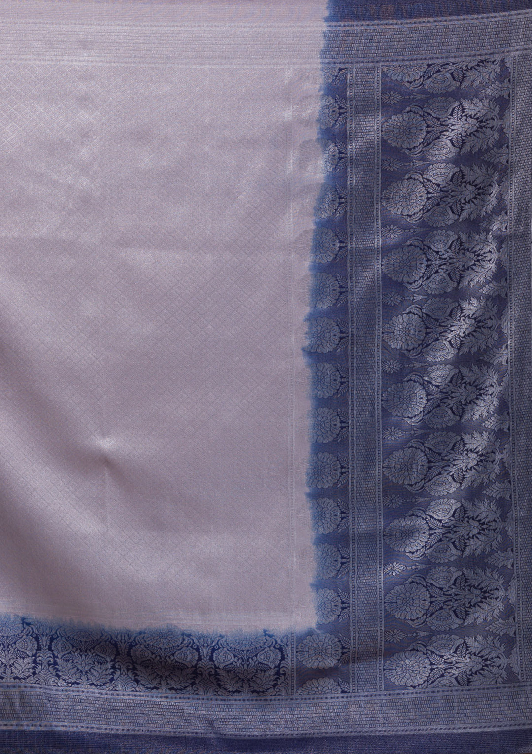 Light Grey Zariwork Art Silk Designer Saree-Koskii