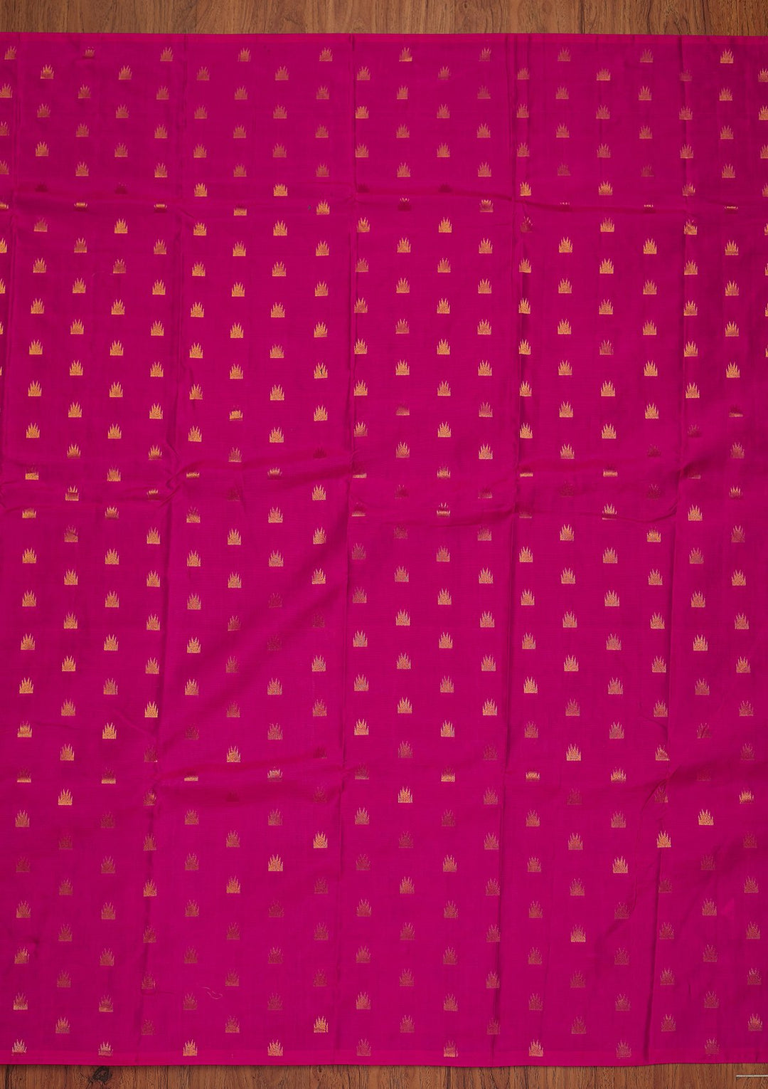 Magenta Pink Zariwork Pure Silk Designer Saree - koskii