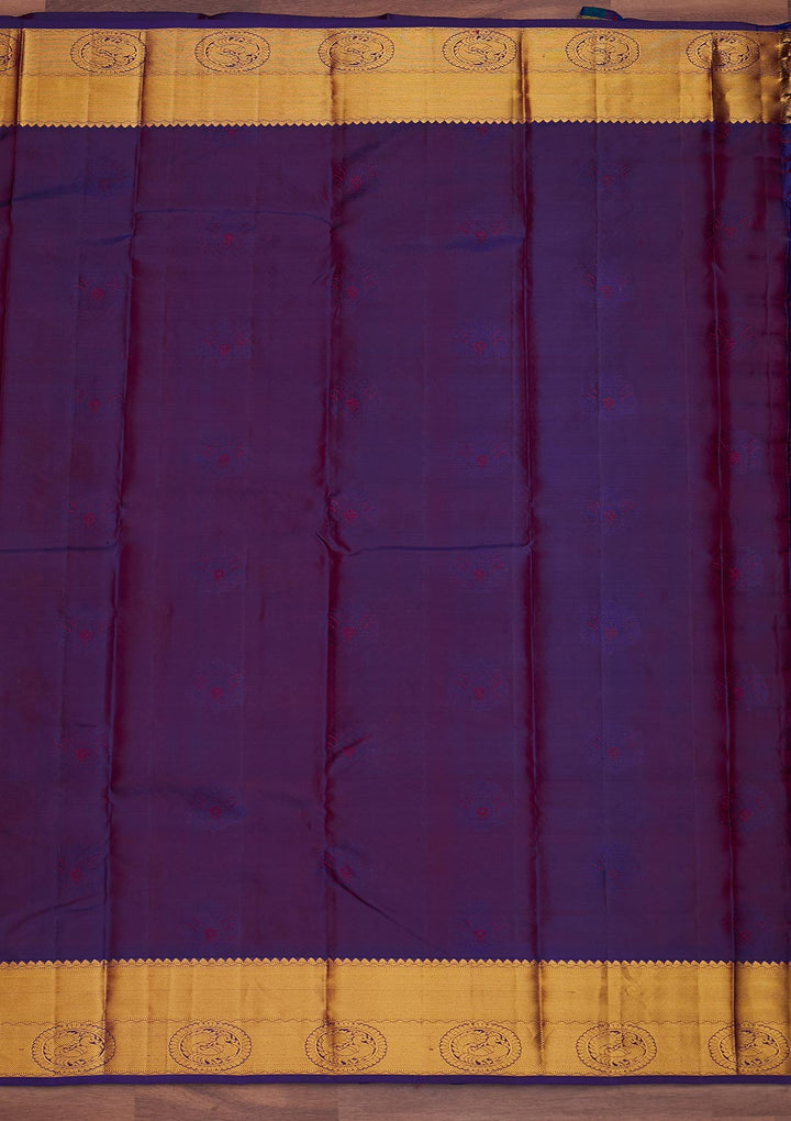 Magenta Pink Zariwork Pure Silk Designer Saree - Koskii