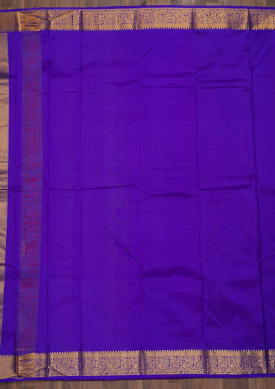 Magenta Pink Zariwork Pure Silk Saree-Koskii