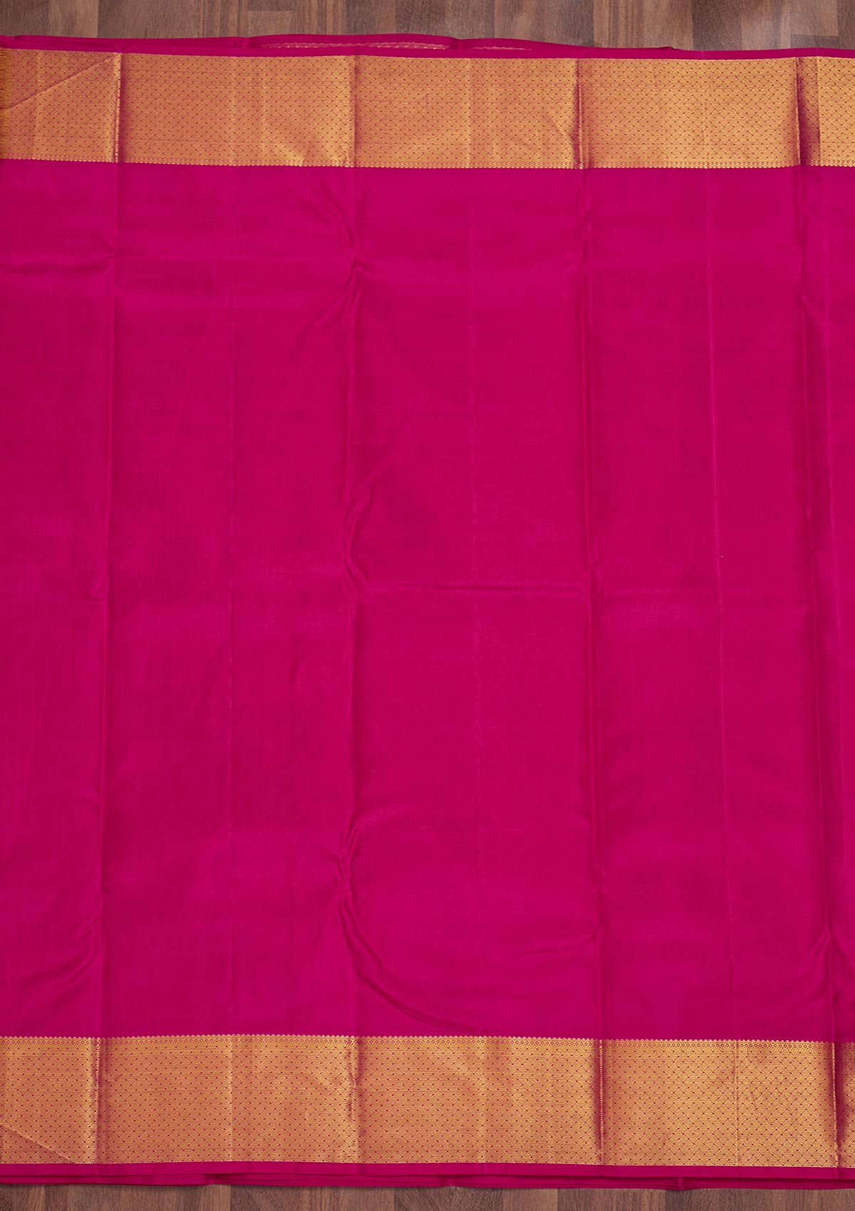 Magenta Pink Zariwork Pure Silk Saree-Koskii