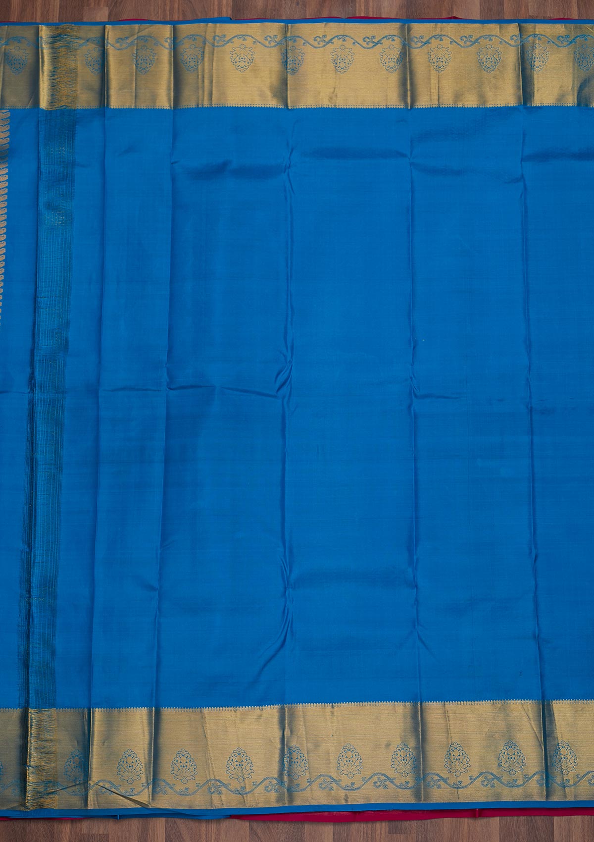 Magenta Pink Zariwork Pure Silk Saree-Koskii