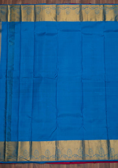 Magenta Pink Zariwork Pure Silk Saree-Koskii