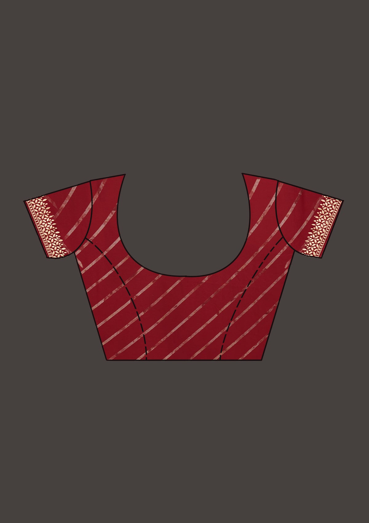 Maroon Gotapatti Shimmer Saree - Koskii