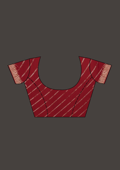 Maroon Gotapatti Shimmer Saree - Koskii