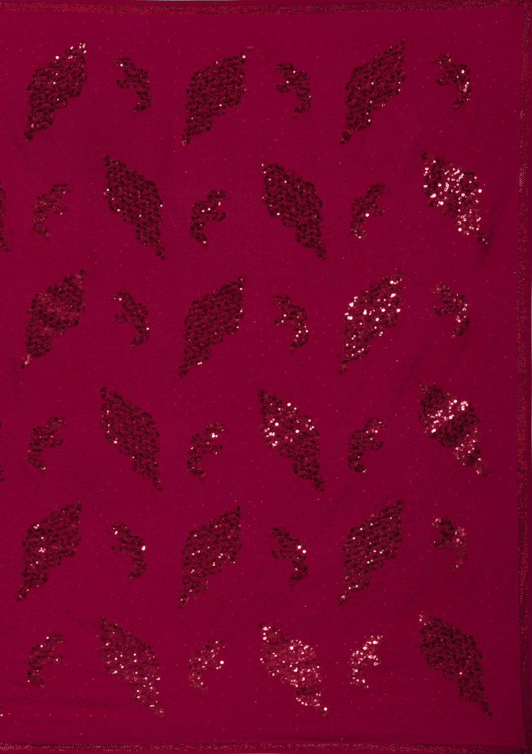 Maroon Sequins Art Silk Saree-Koskii