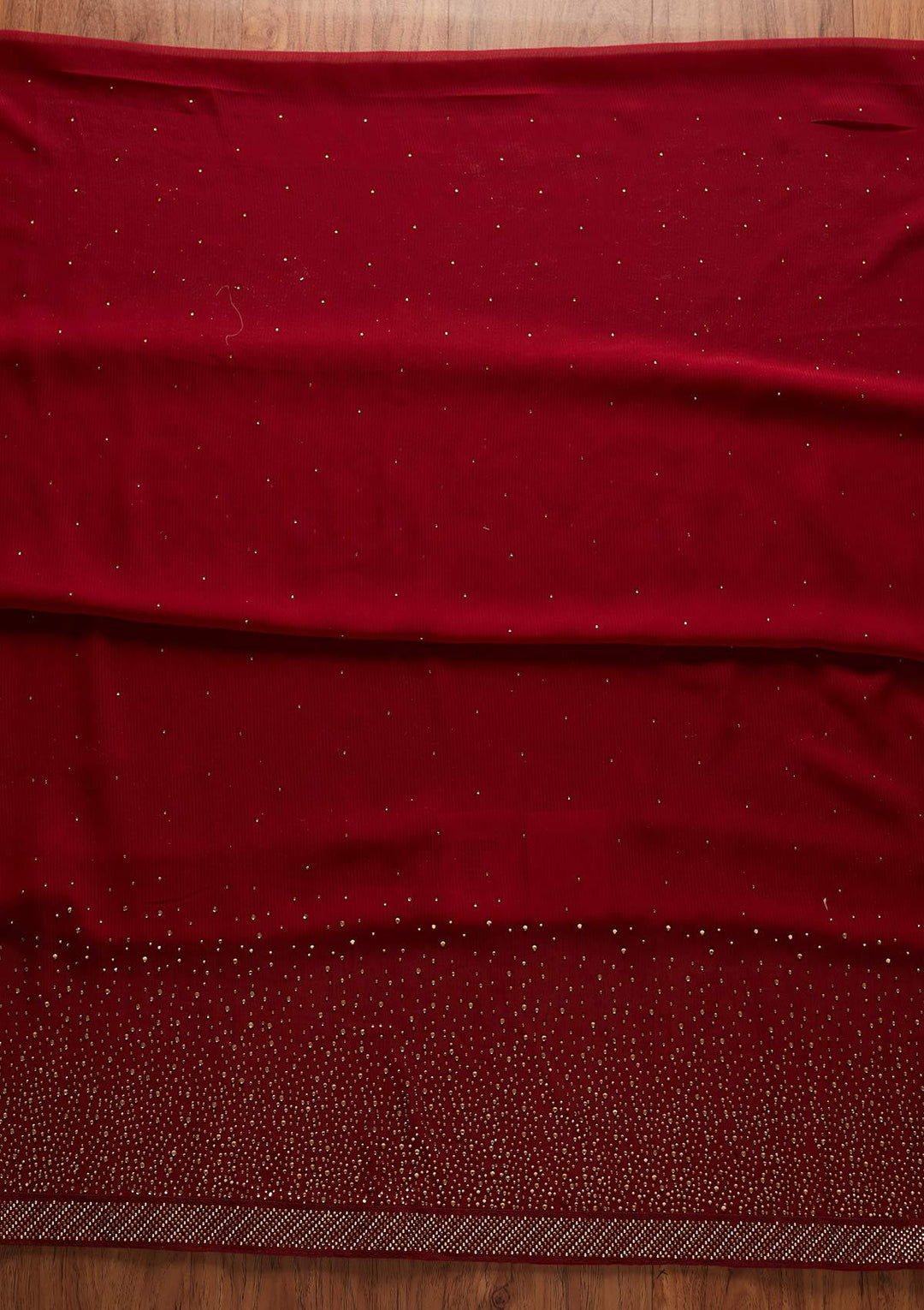 Maroon Swarovski Georgette Designer Unstitched Salwar Suit - koskii
