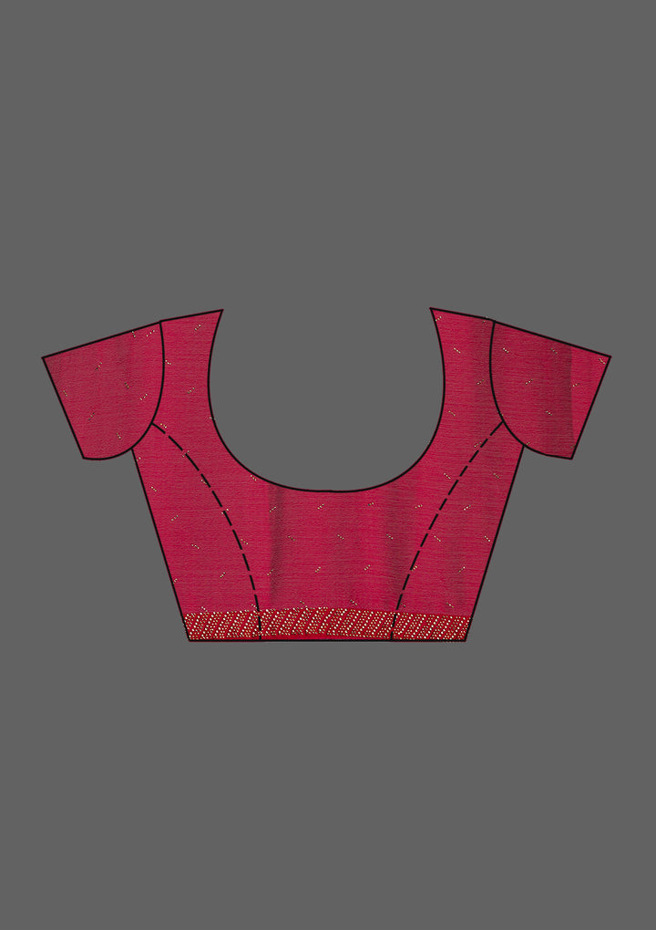 Maroon Swarovski Semi Crepe Saree-Koskii