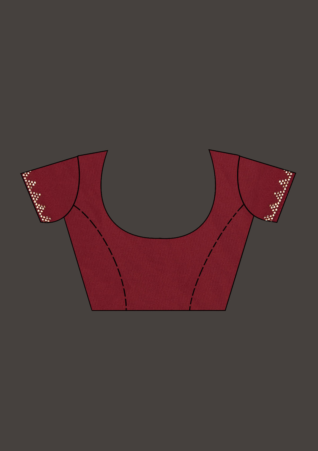 Maroon Swarovski Shimmer Saree - Koskii