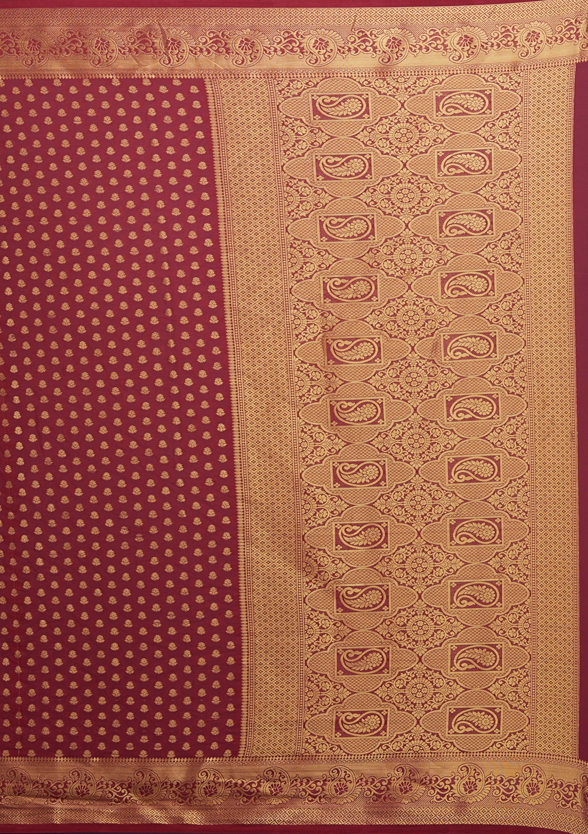 Maroon Zariwork Art Silk Saree-Koskii