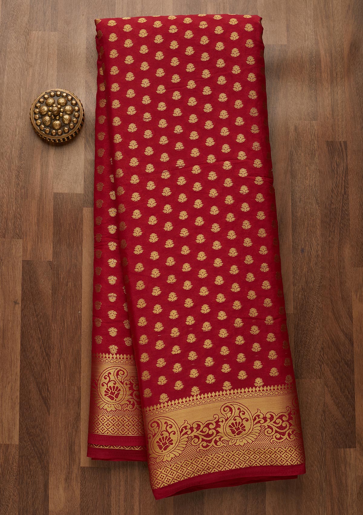 Maroon Zariwork Art Silk Saree-Koskii