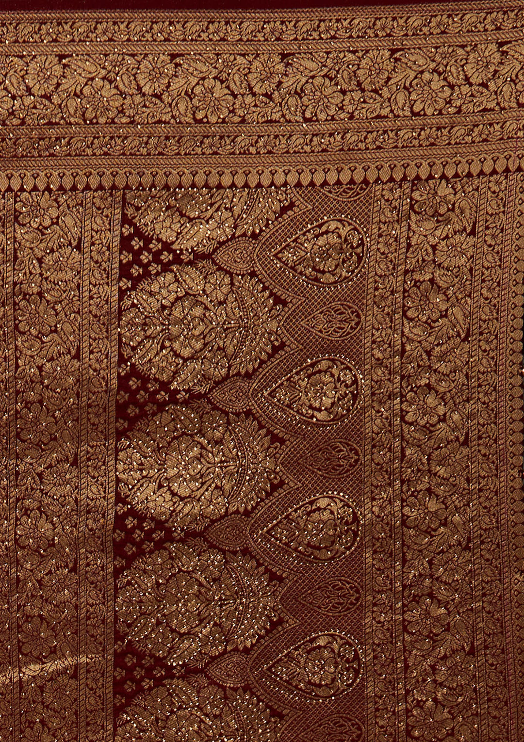 Maroon Zariwork Banarasi Designer Saree - Koskii
