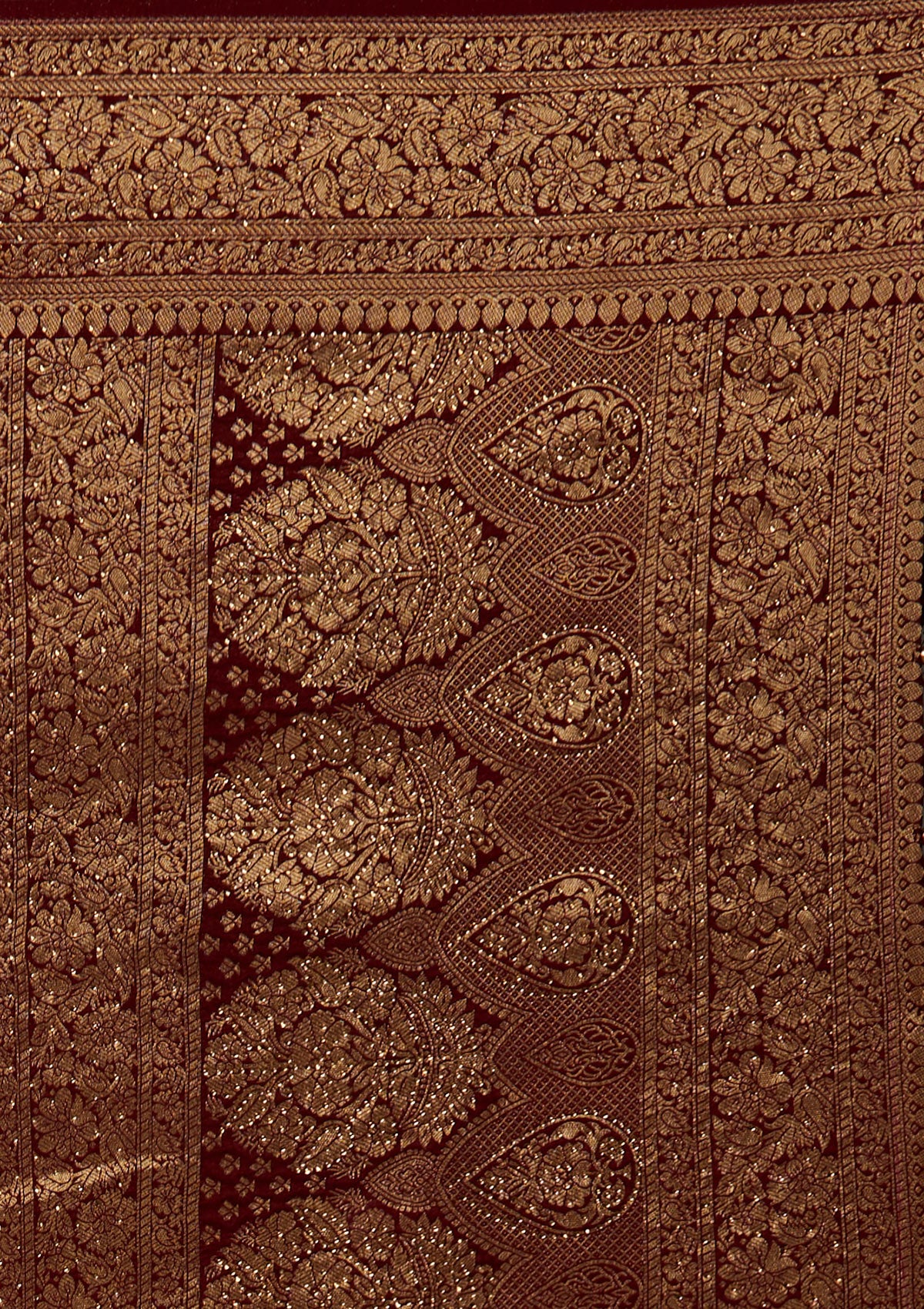 Maroon Zariwork Banarasi Designer Saree - Koskii