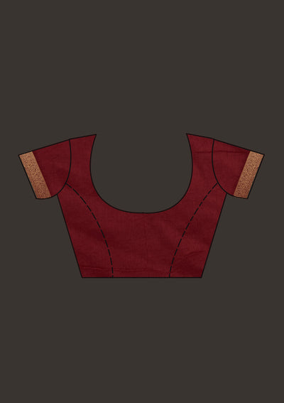 Maroon Zariwork Banarasi Designer Saree - Koskii