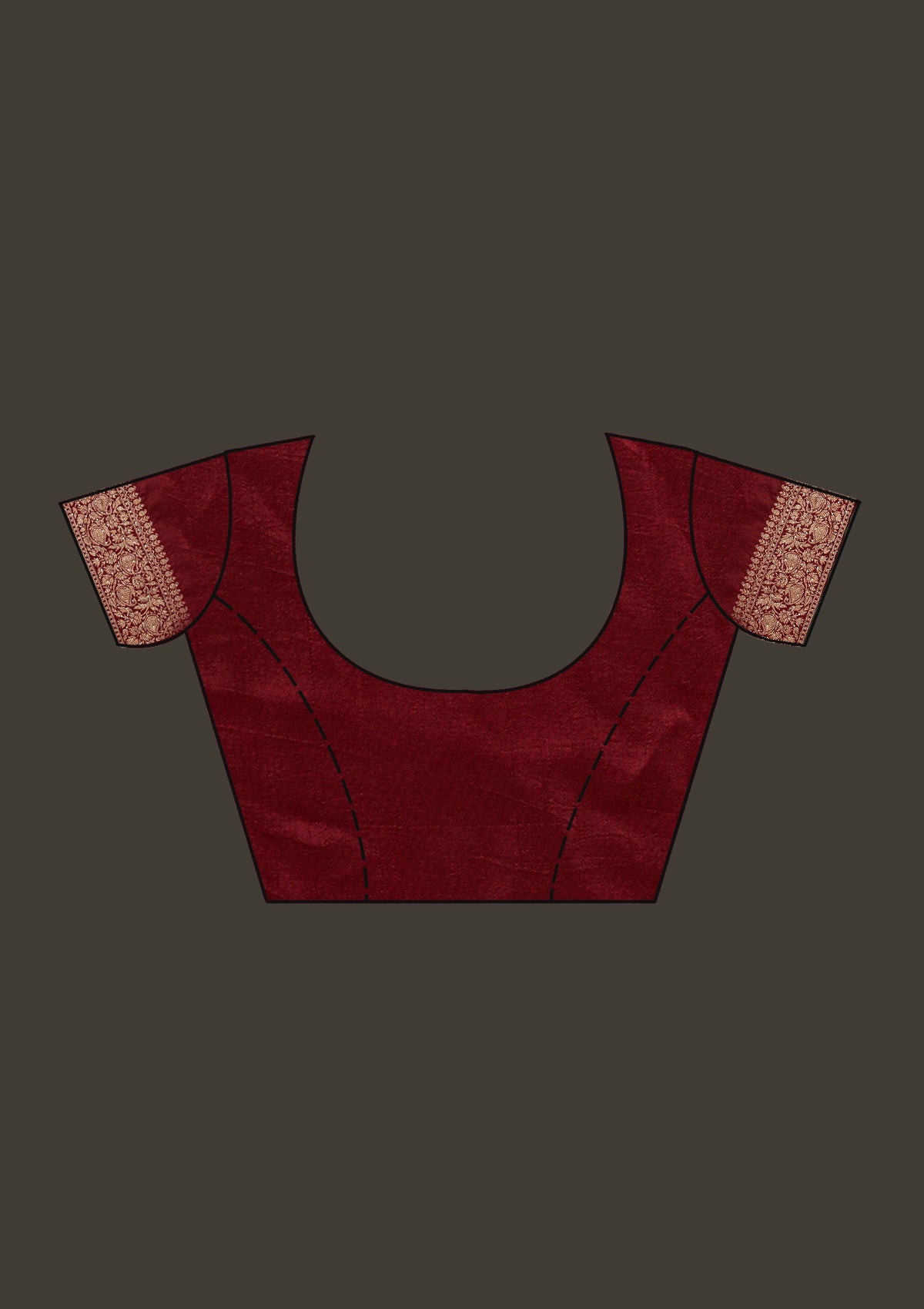 Maroon Zariwork Banarasi Designer Saree - Koskii