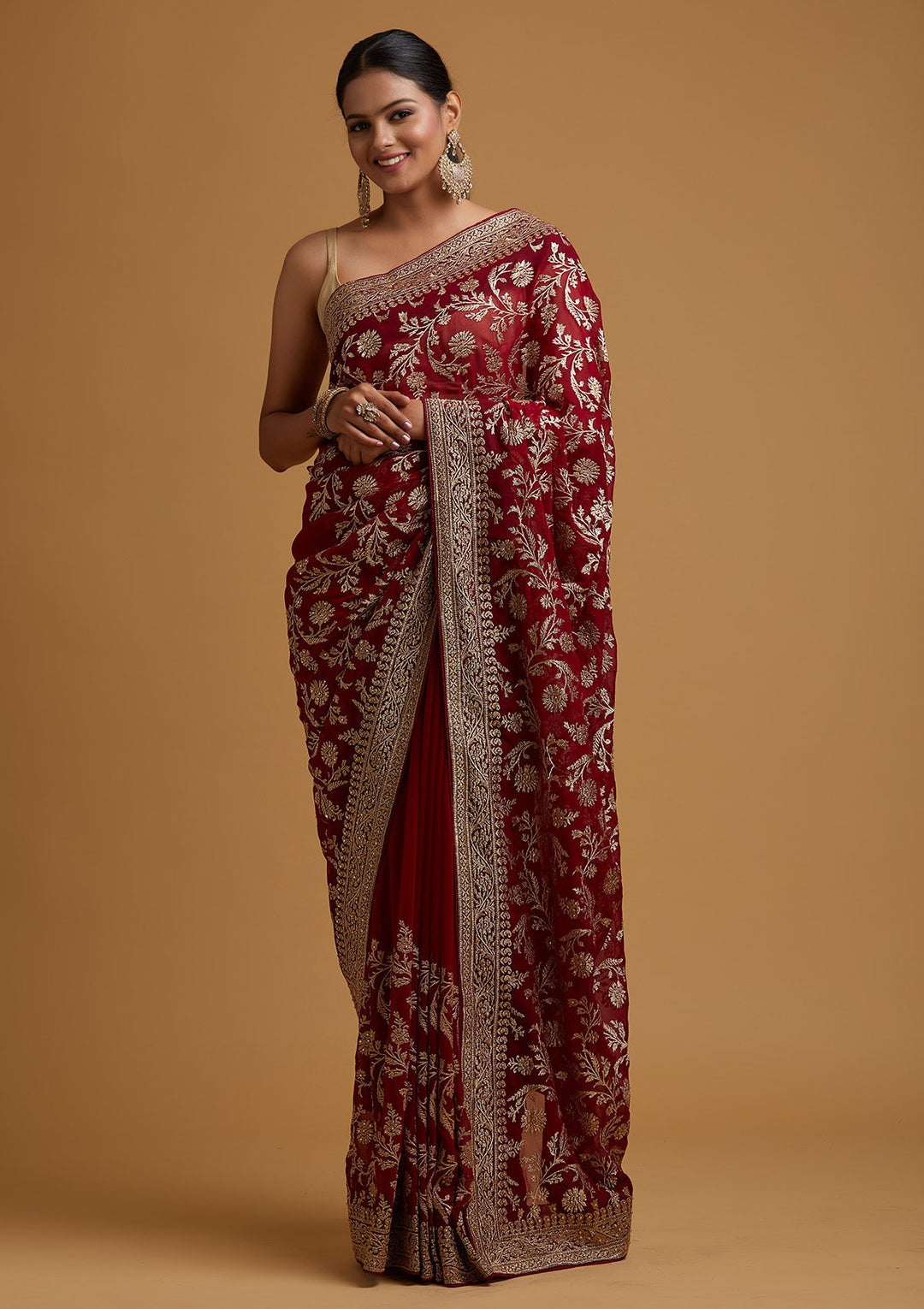Zari ki saree on sale