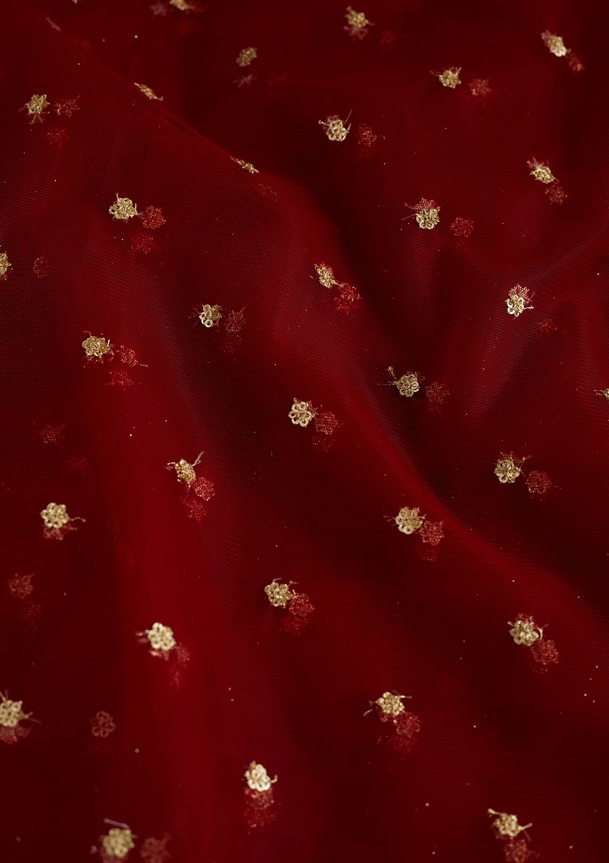 Maroon Zariwork Net Readymade Dupatta-Koskii
