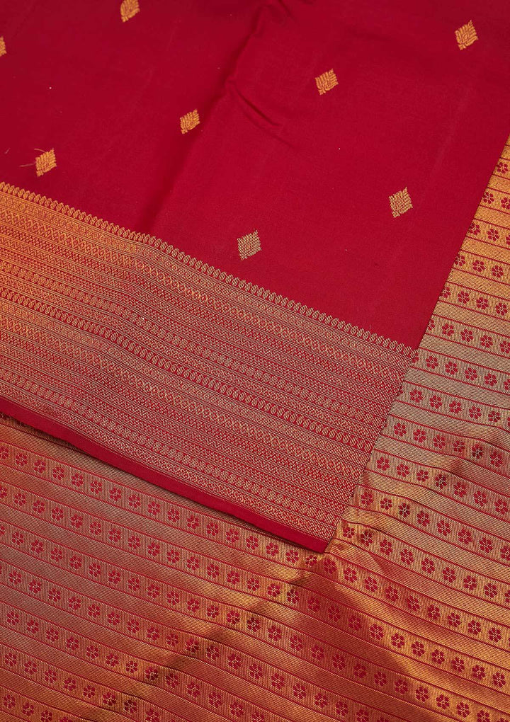 Maroon Zariwork Pure Silk Designer Unstitched Saree - Koskii