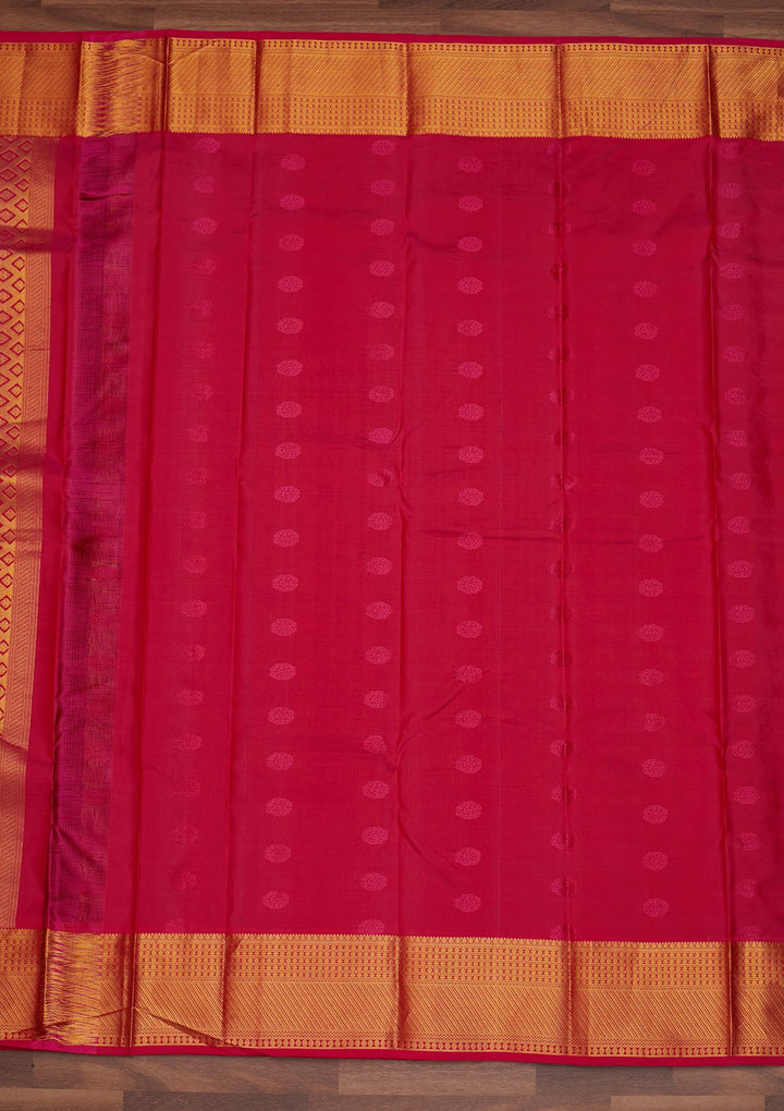 Maroon Zariwork Pure Silk Designer Saree - Koskii