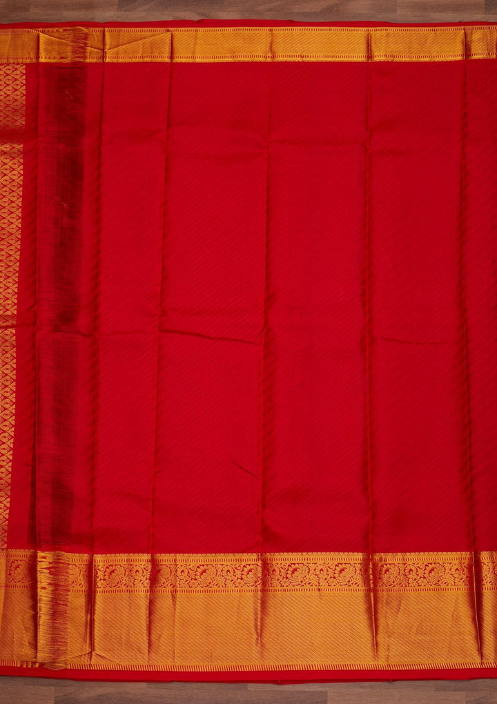 Maroon Zariwork Pure Silk Designer Saree - Koskii