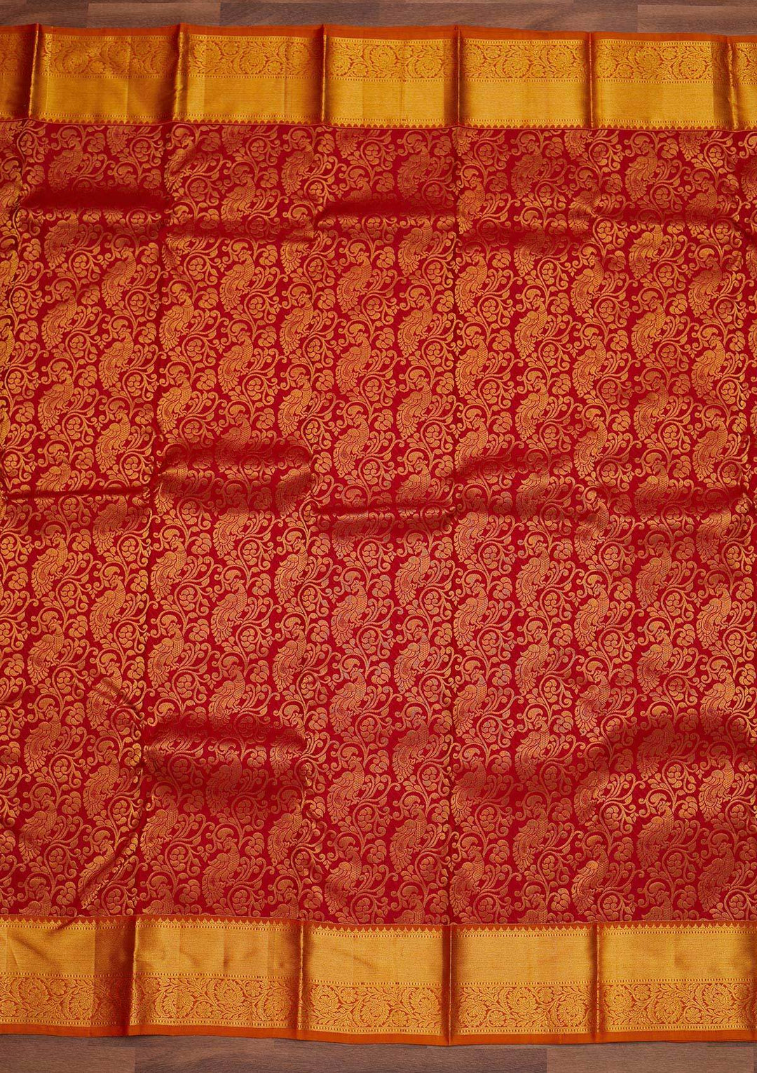 Maroon Zariwork Pure Silk Designer Saree - Koskii
