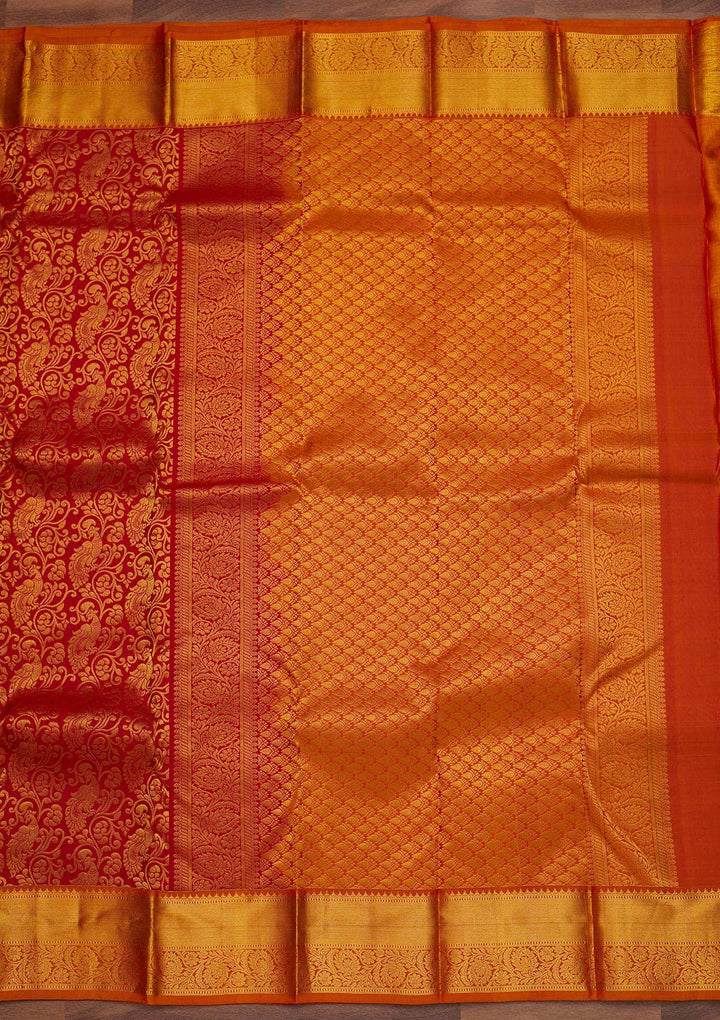 Maroon Zariwork Pure Silk Designer Saree - Koskii