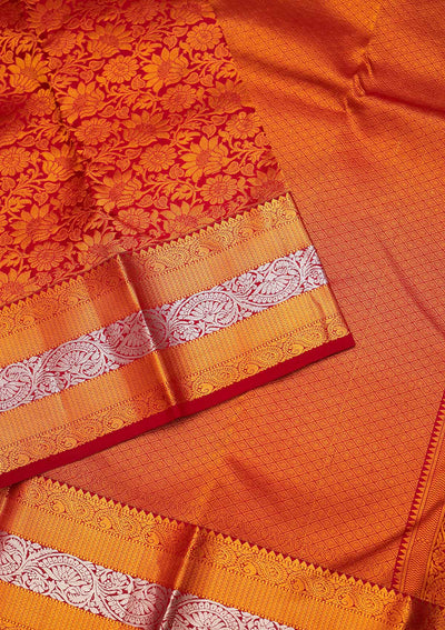 Maroon Zariwork Pure Silk Saree - Koskii