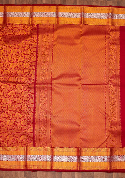 Maroon Zariwork Pure Silk Saree - Koskii