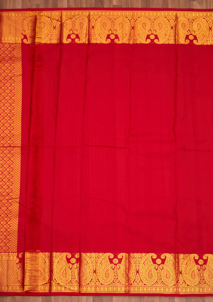 Maroon Zariwork Pure Silk Saree - Koskii
