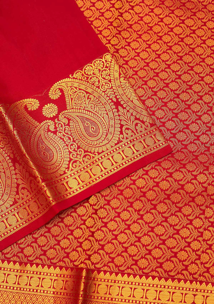 Maroon Zariwork Pure Silk Saree - Koskii