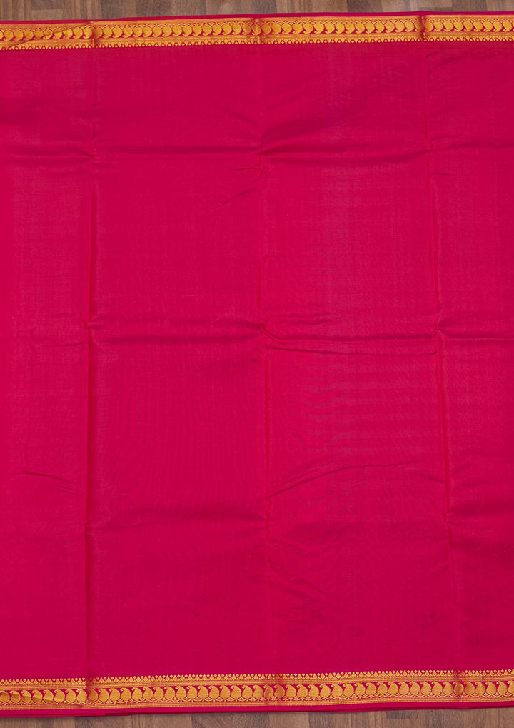 Maroon Zariwork Pure Silk Saree-Koskii