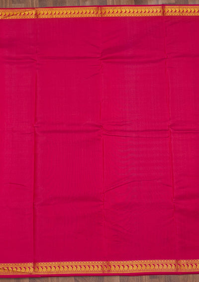 Maroon Zariwork Pure Silk Saree-Koskii