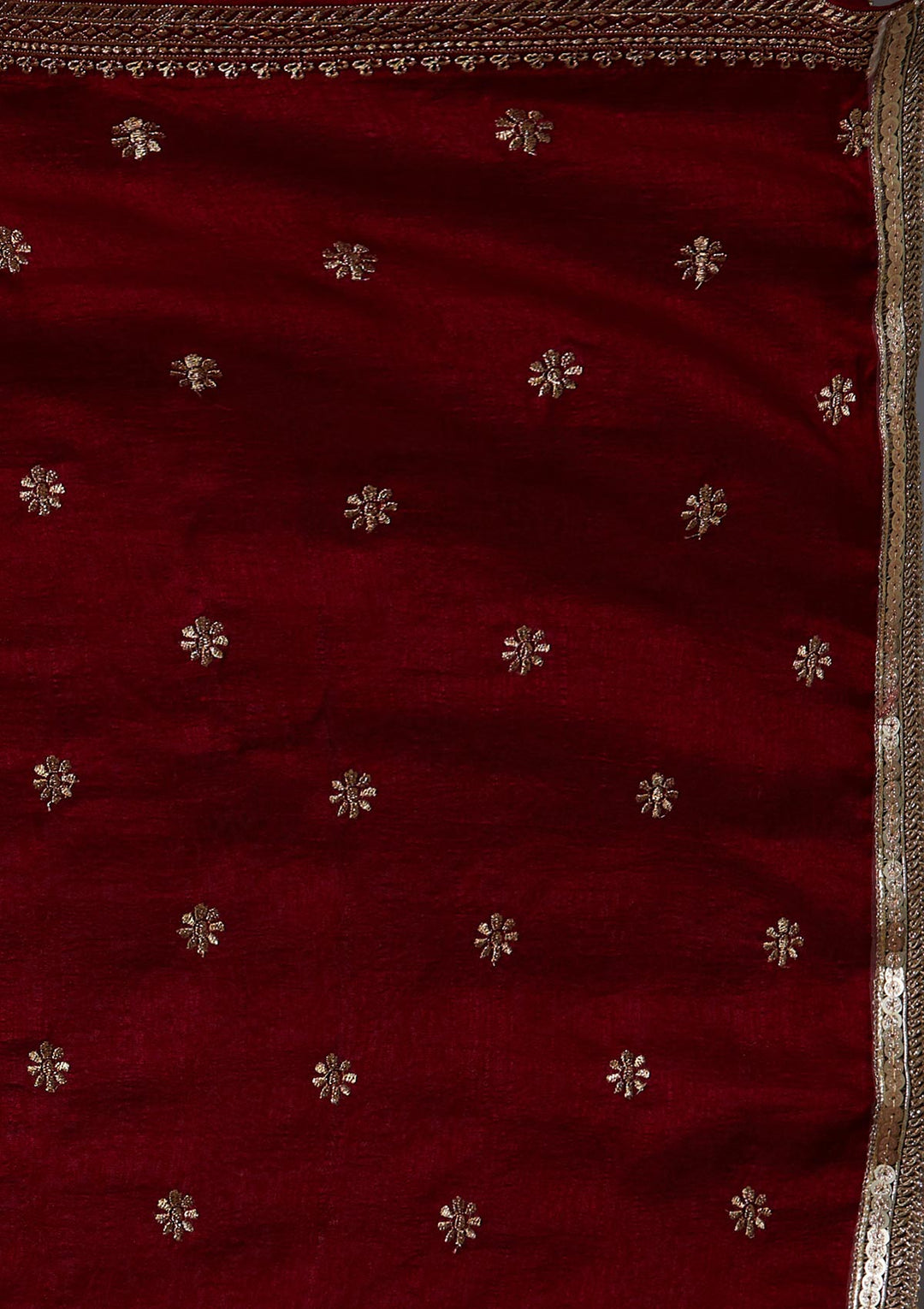 Maroon Zariwork Raw Silk Designer Salwar Suit-Koskii