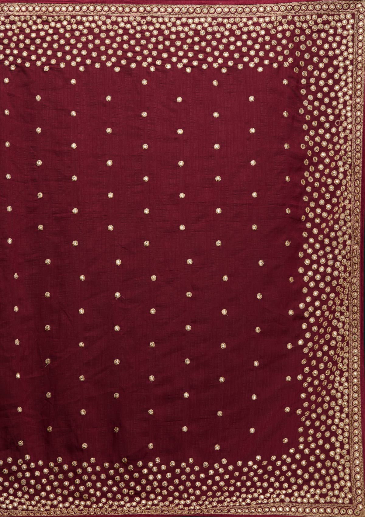 Maroon Zariwork Raw Silk Saree - Koskii