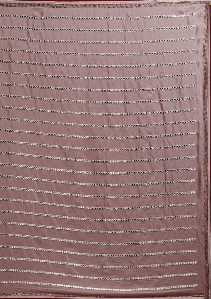 Mauve Swarovski Georgette Designer Saree - koskii