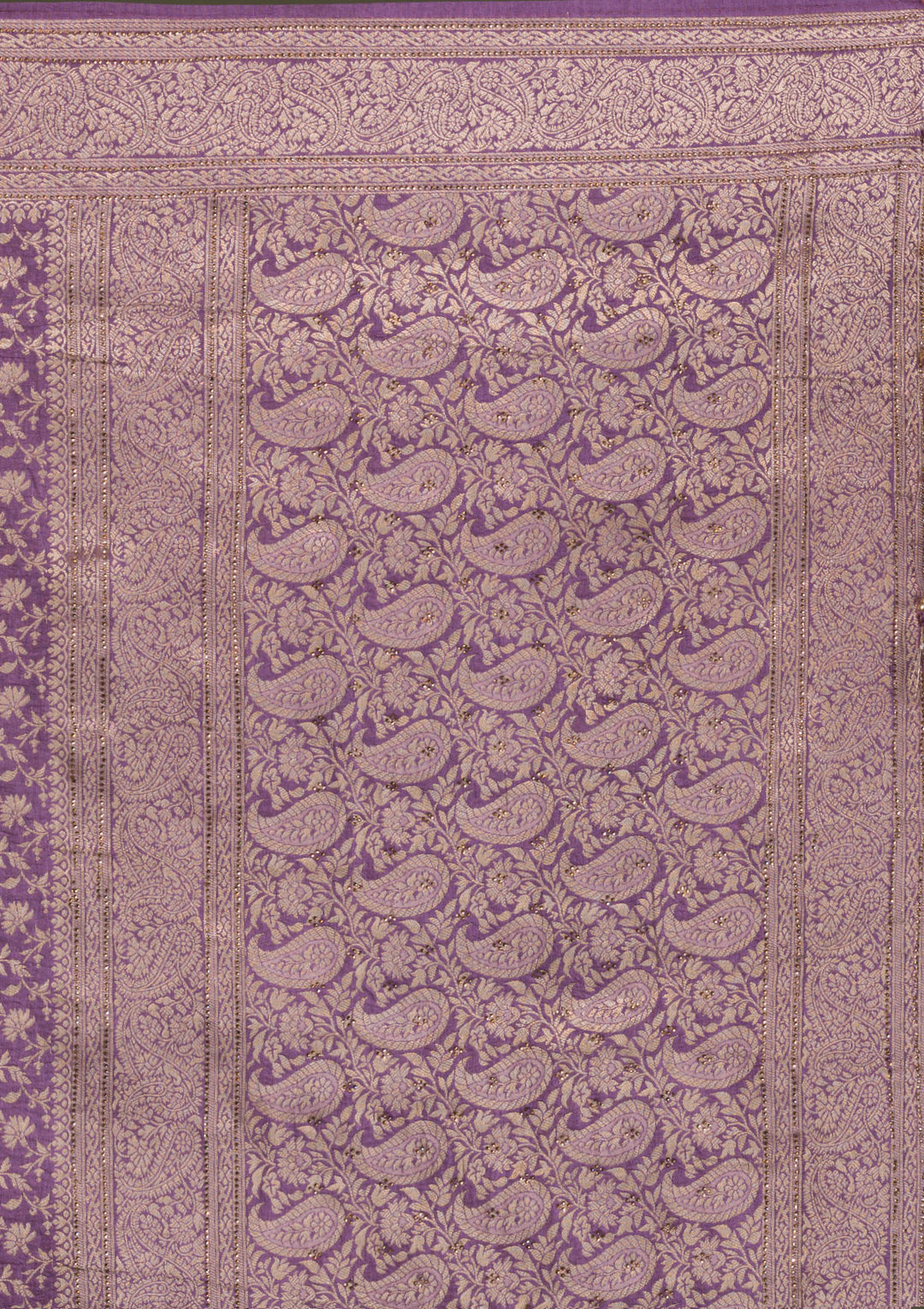 Mauve Zariwork Brocade Saree-Koskii