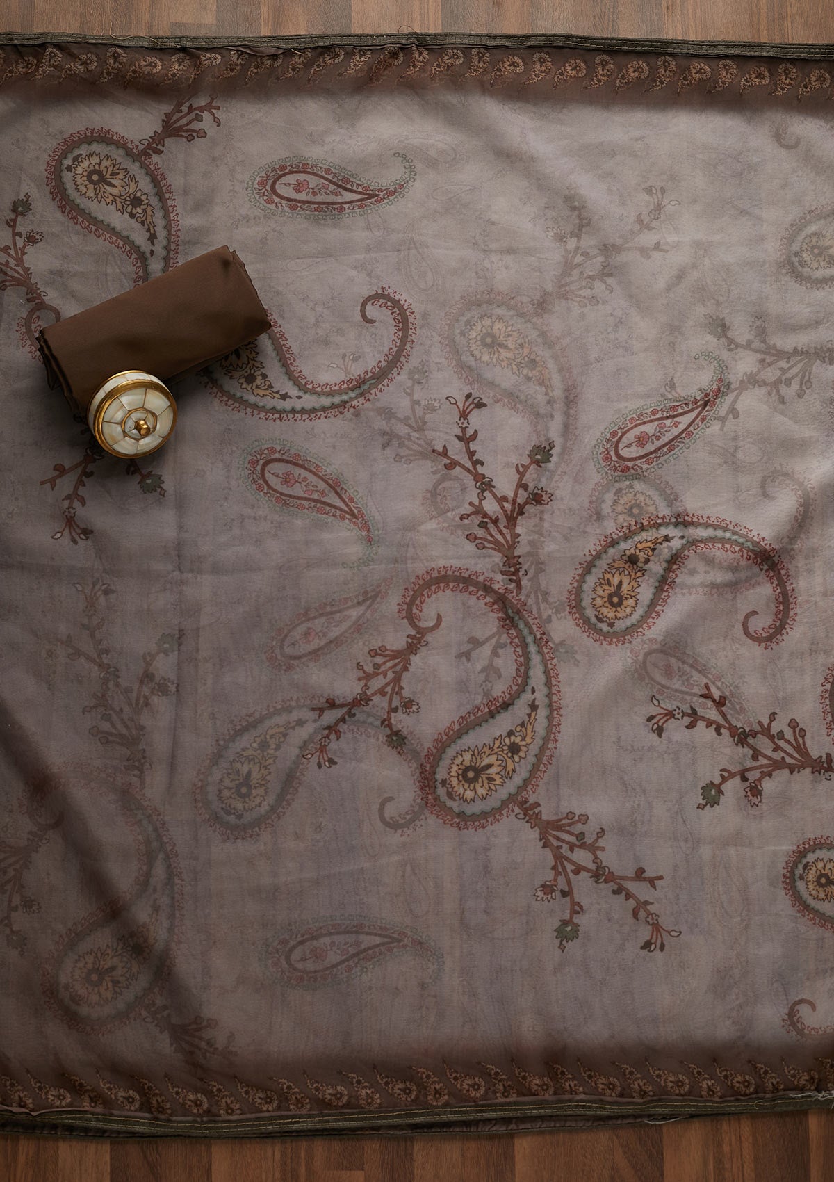 Mehendi Print Tissue Unstitched Salwar Suit-Koskii