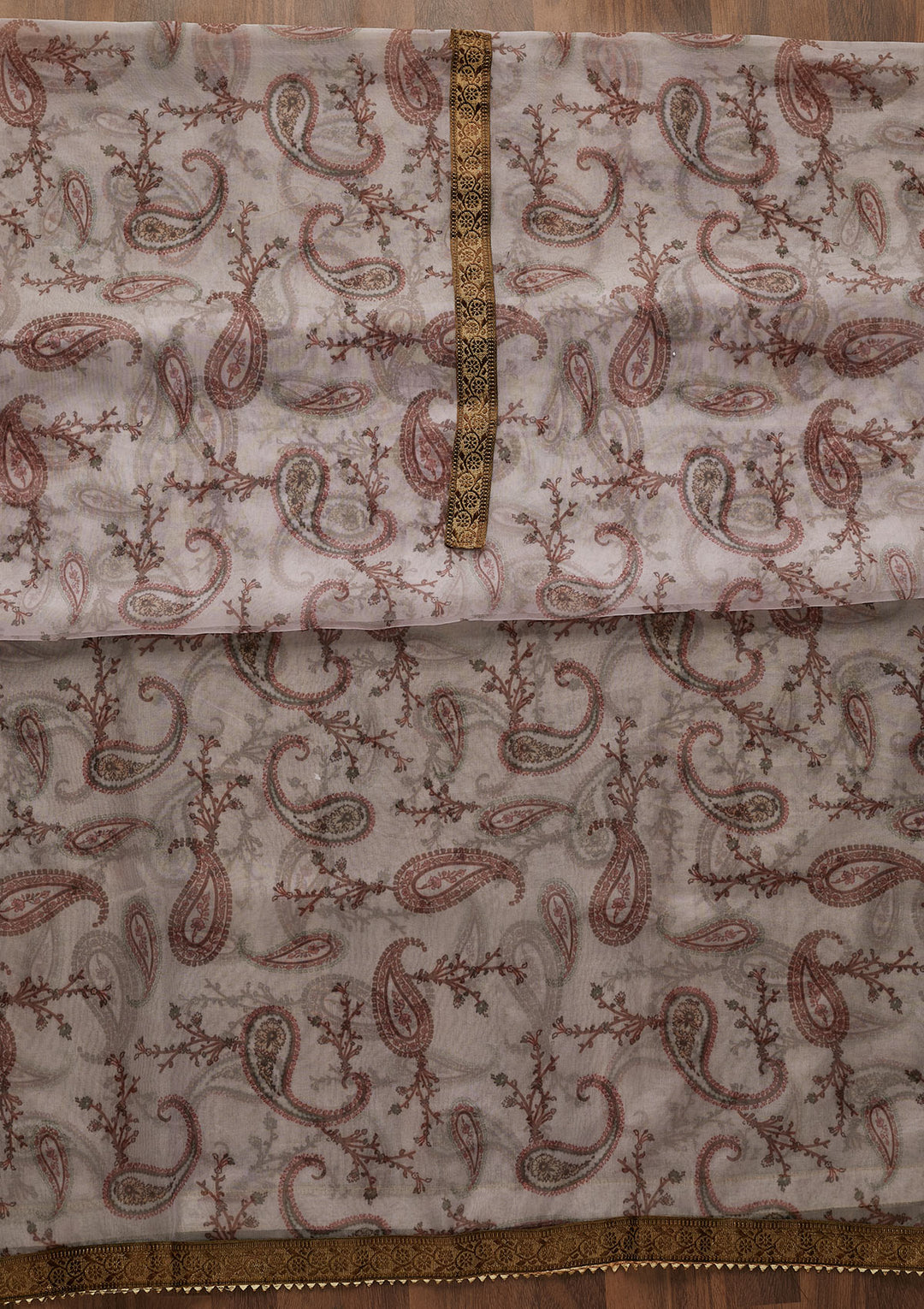 Mehendi Print Tissue Unstitched Salwar Suit-Koskii