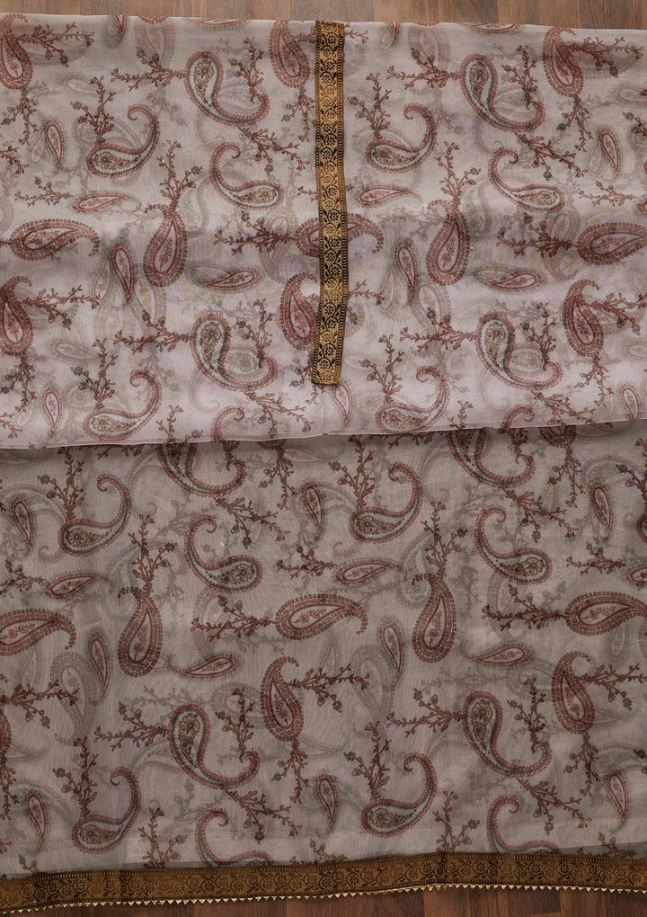 Mehendi Print Tissue Unstitched Salwar Suit-Koskii